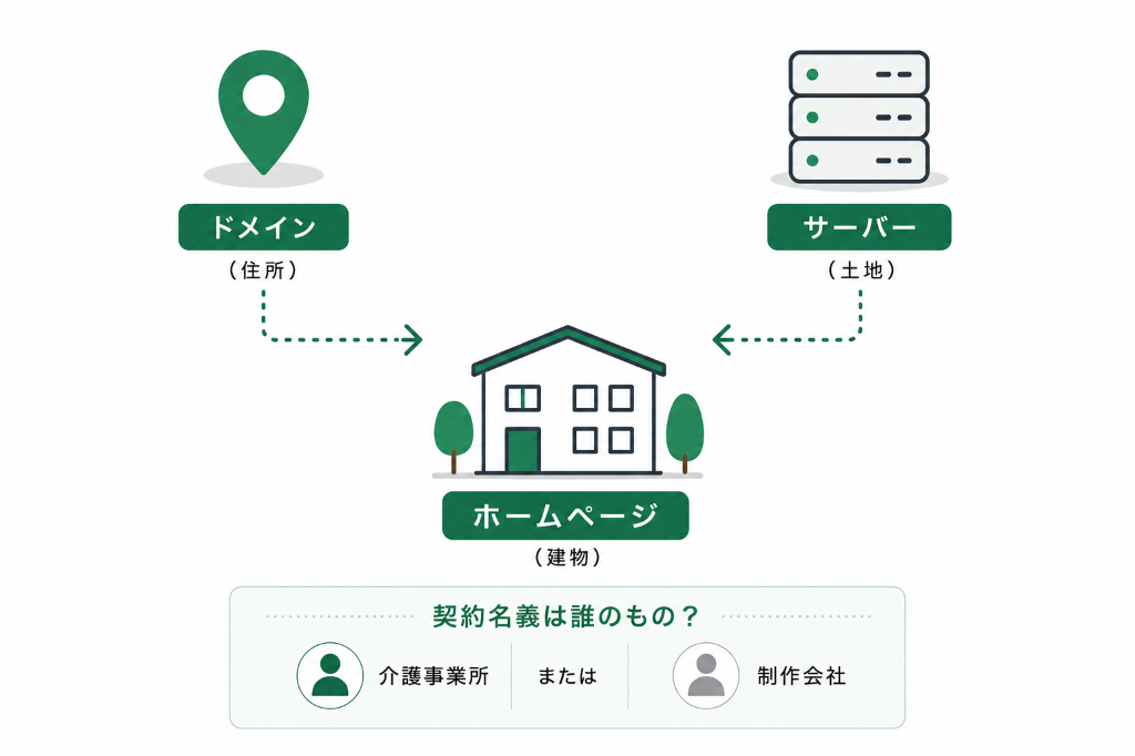 ホームページを支える3つの要素と契約名義